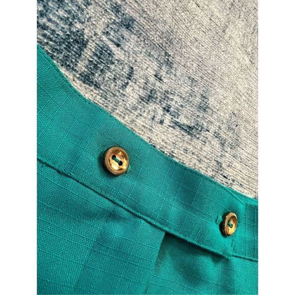 Vintage David Smith Teal Embroidered Floral Strawberry Shorts Size 6 - Picture 6 of 6